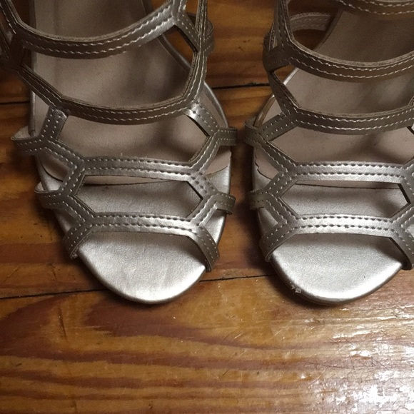 Charlotte Russe Gold Strappy Heels Worn Twice - Picture 6 of 8